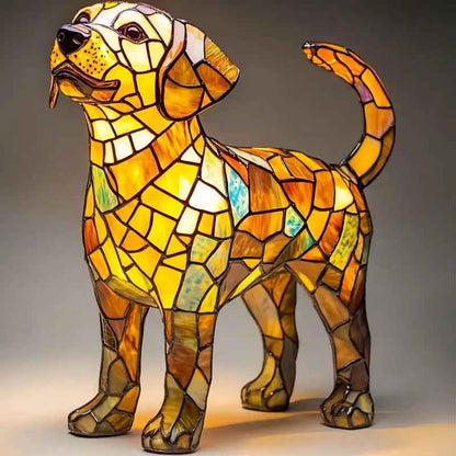 Animal resin LED night light lamp